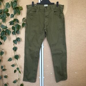 Todd Snyder Stretch 5 Pocket Chino Pants 34 (36) X 32, Green, Slim Fit, FADING